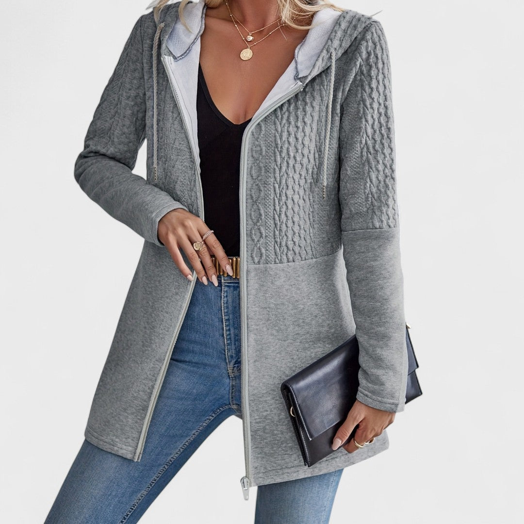 Valentino - Cardigan Grigio con Cappuccio Elegante per Donne