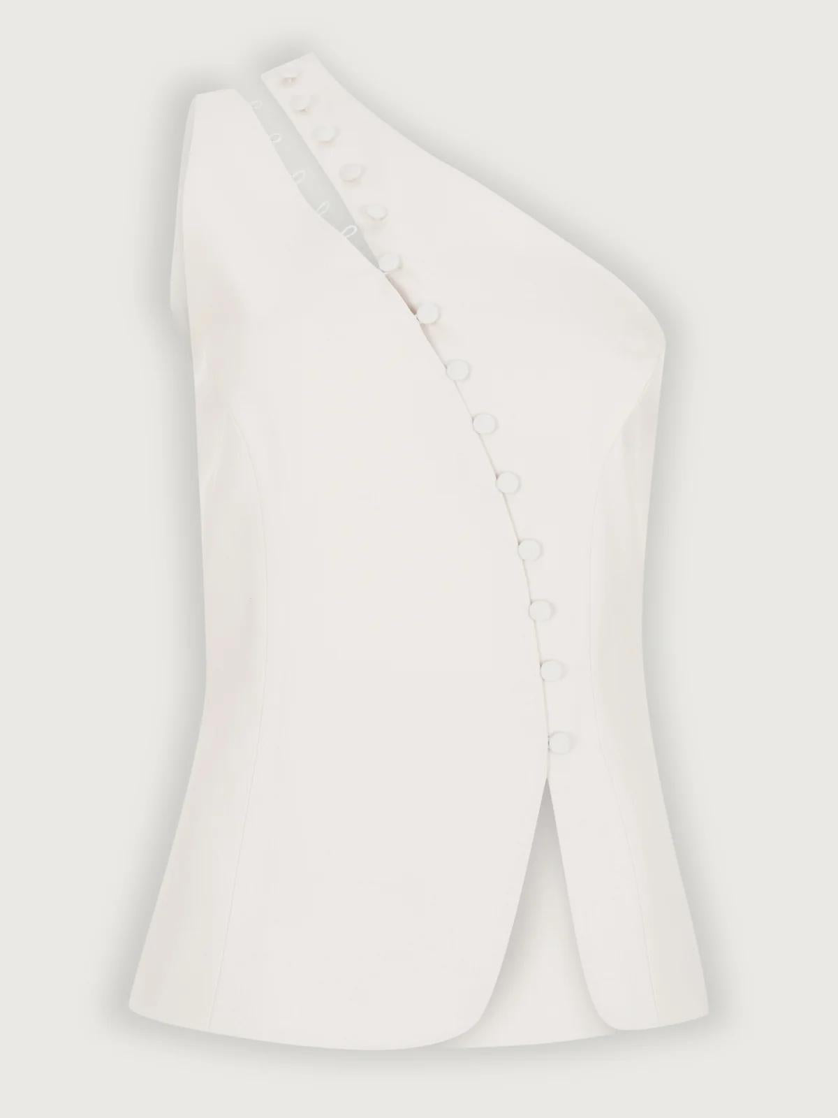 Ascent – Top Asimmetrico con Bottoni