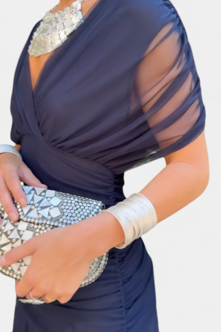 Alondra Vestito Lungo con Stampa Floreale Fantasia e Scollatura a V