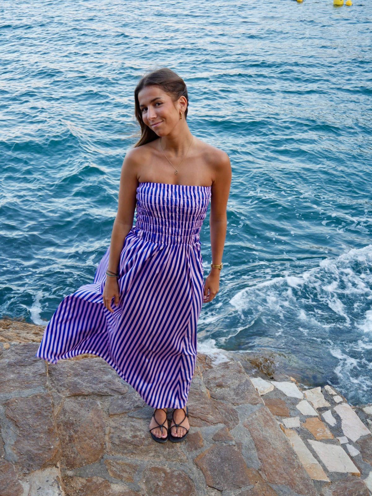 Abito a righe Blu e Rosa