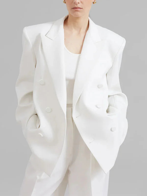 Sofia | Blazer Bianco Oversize Doppiopetto