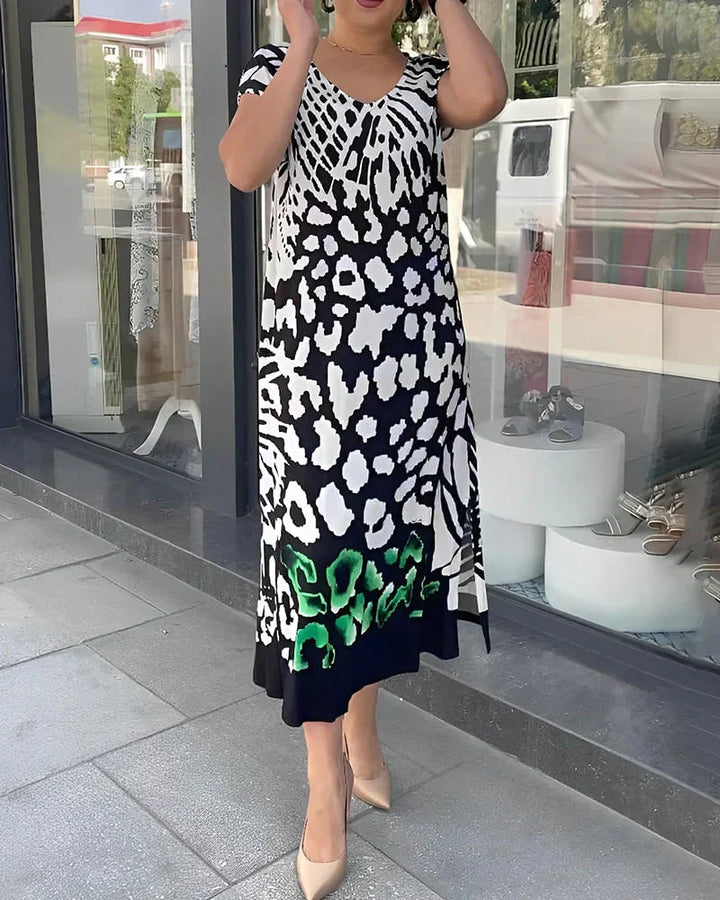 ALTHEA | ABITO STAMPATO A MANICA CORTA