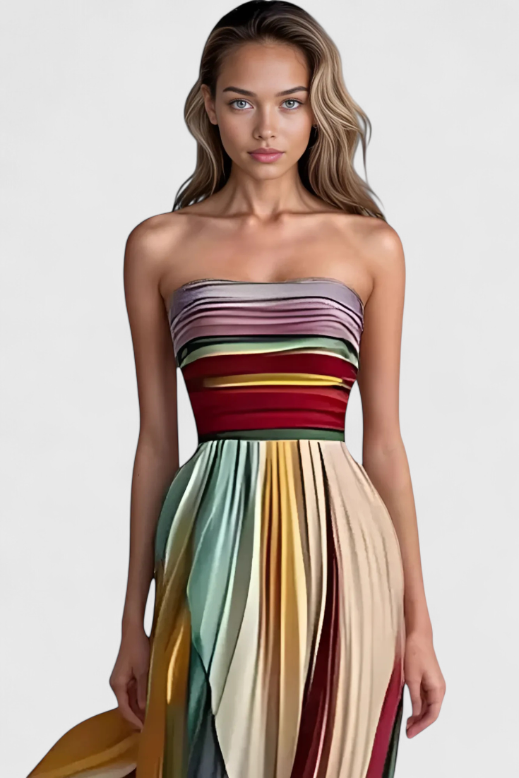 Leticia Abito Senza Maniche e dai Colori Vivaci