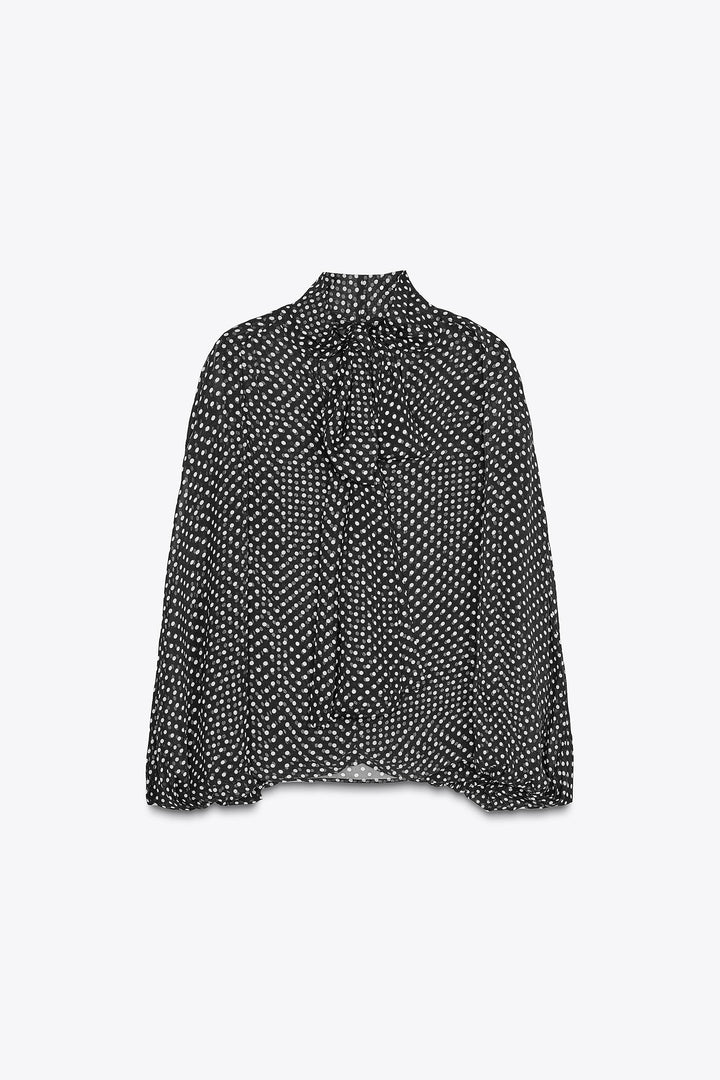 Sofia™ | Blusa con Fiocco e Mantella