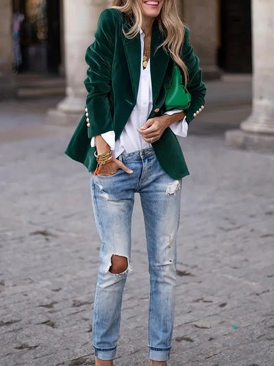 Sofia™ | Caterina Blazer in Velluto Elegante