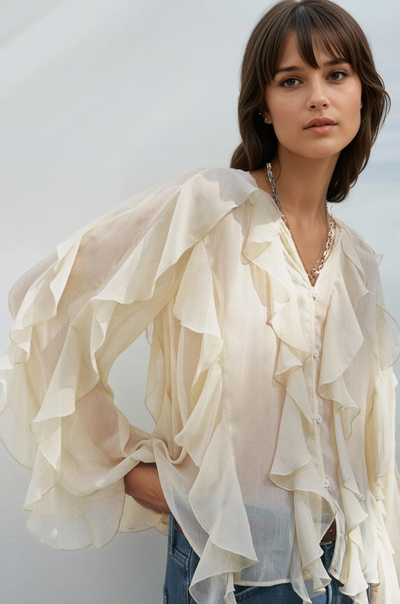 Sofia™ | Desiderio Puro - Blusa con Ruches