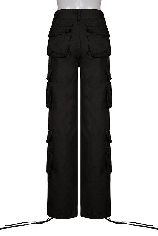 Sofia™ | Pantaloni cargo in denim a vita alta