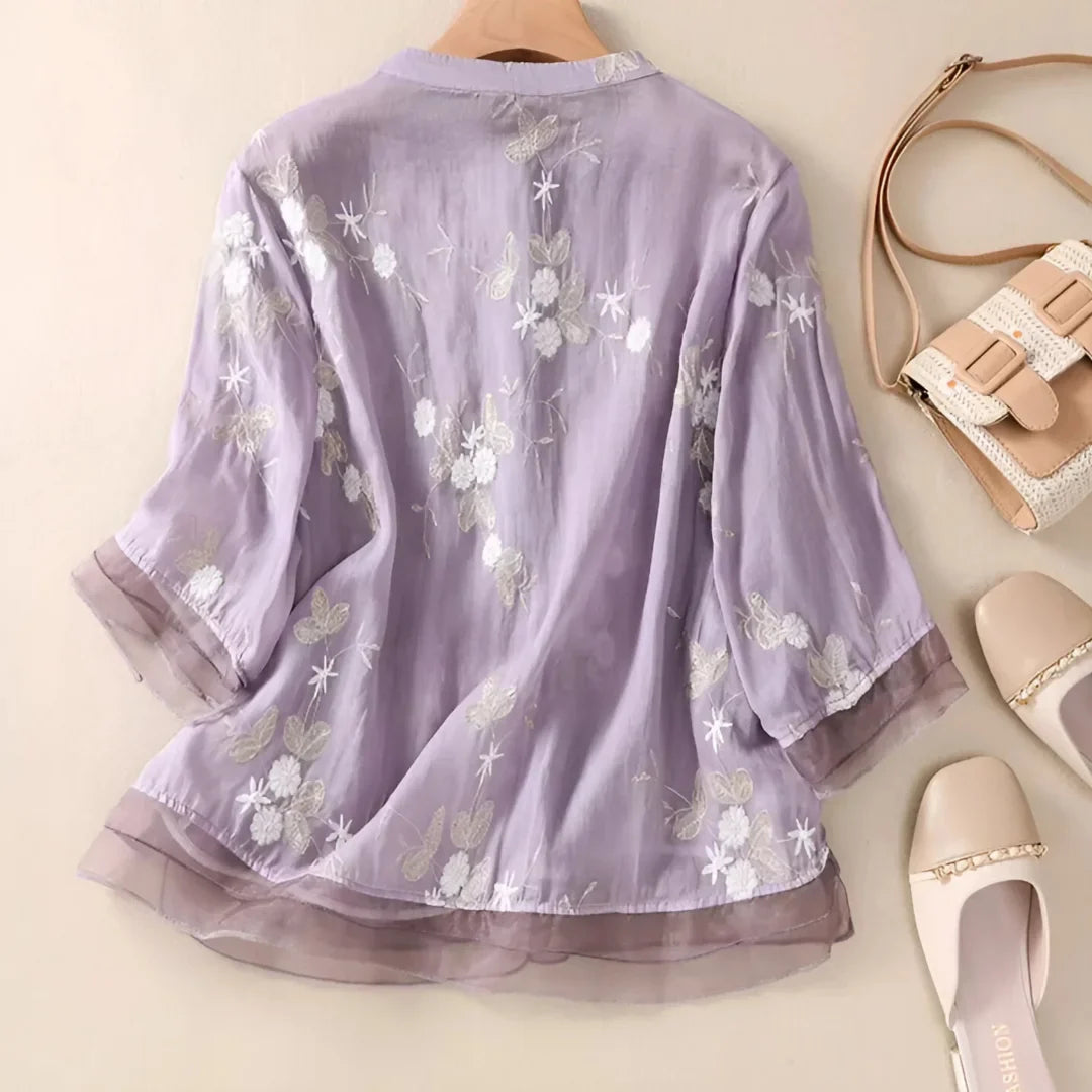 Laurienne™ | Blusa ricamata