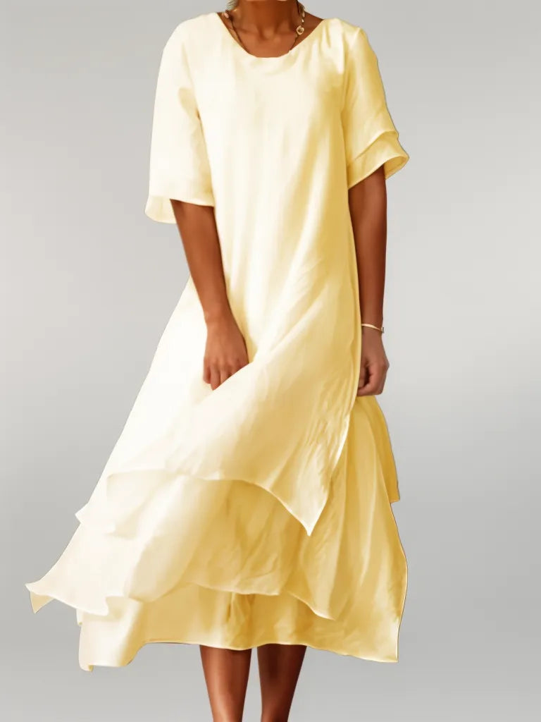 Sofia™ | Eloise Elegante Abito Lungo in Cotone