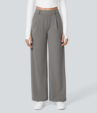 Sofia™ | Pantaloni eleganti a vita alta con tasche con zip