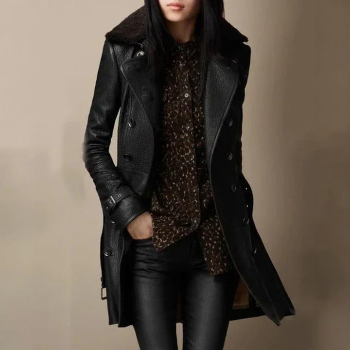 Emma | Cappotto in Pelle a Tre Quarti