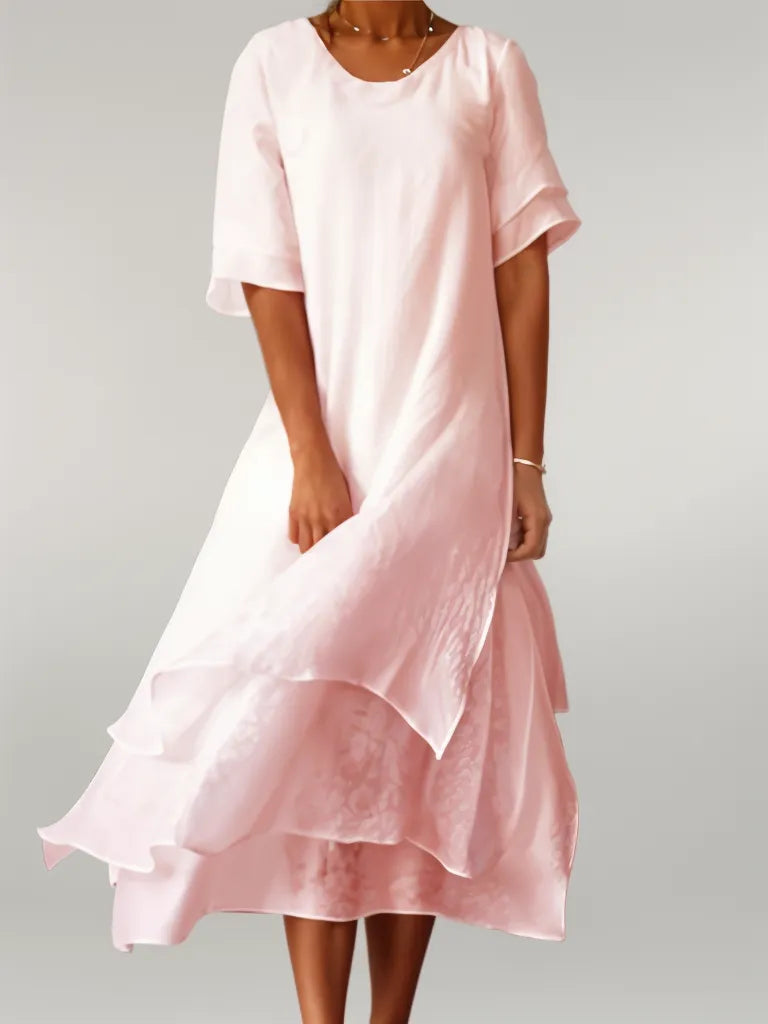 Sofia™ | Eloise Elegante Abito Lungo in Cotone