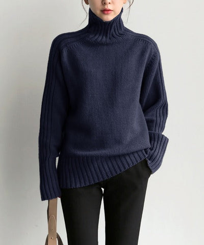 Sofia™ | Maglione a Collo Alto a Righe Ember