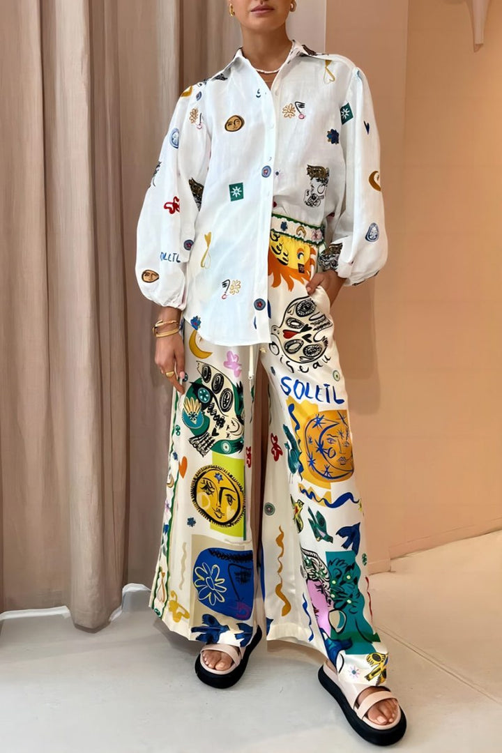 Sofia™ | Maglietta personalizzata in graffiti con maniche a palloncino