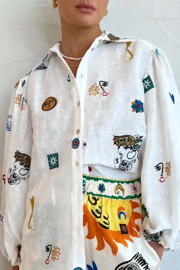 Sofia™ | Maglietta personalizzata in graffiti con maniche a palloncino