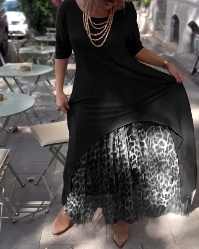 RAFFAELLA | Abito Asimmetrico a Maniche Lunghe con Gonna Effetto Tulle per un Look Chic e Unico