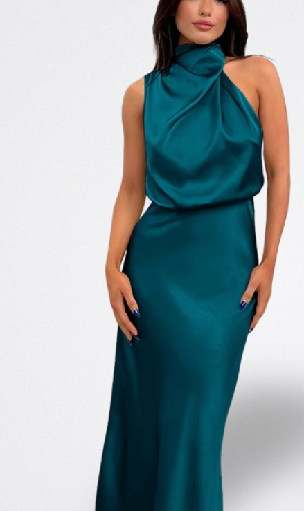 Niva | Abito Lungo in Satin