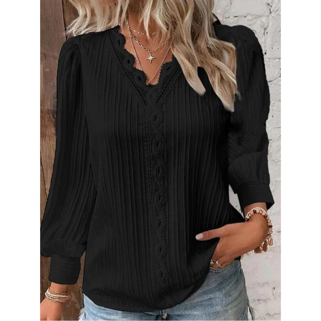 Sofia™ | Luna - Elegante blusa con pintucks
