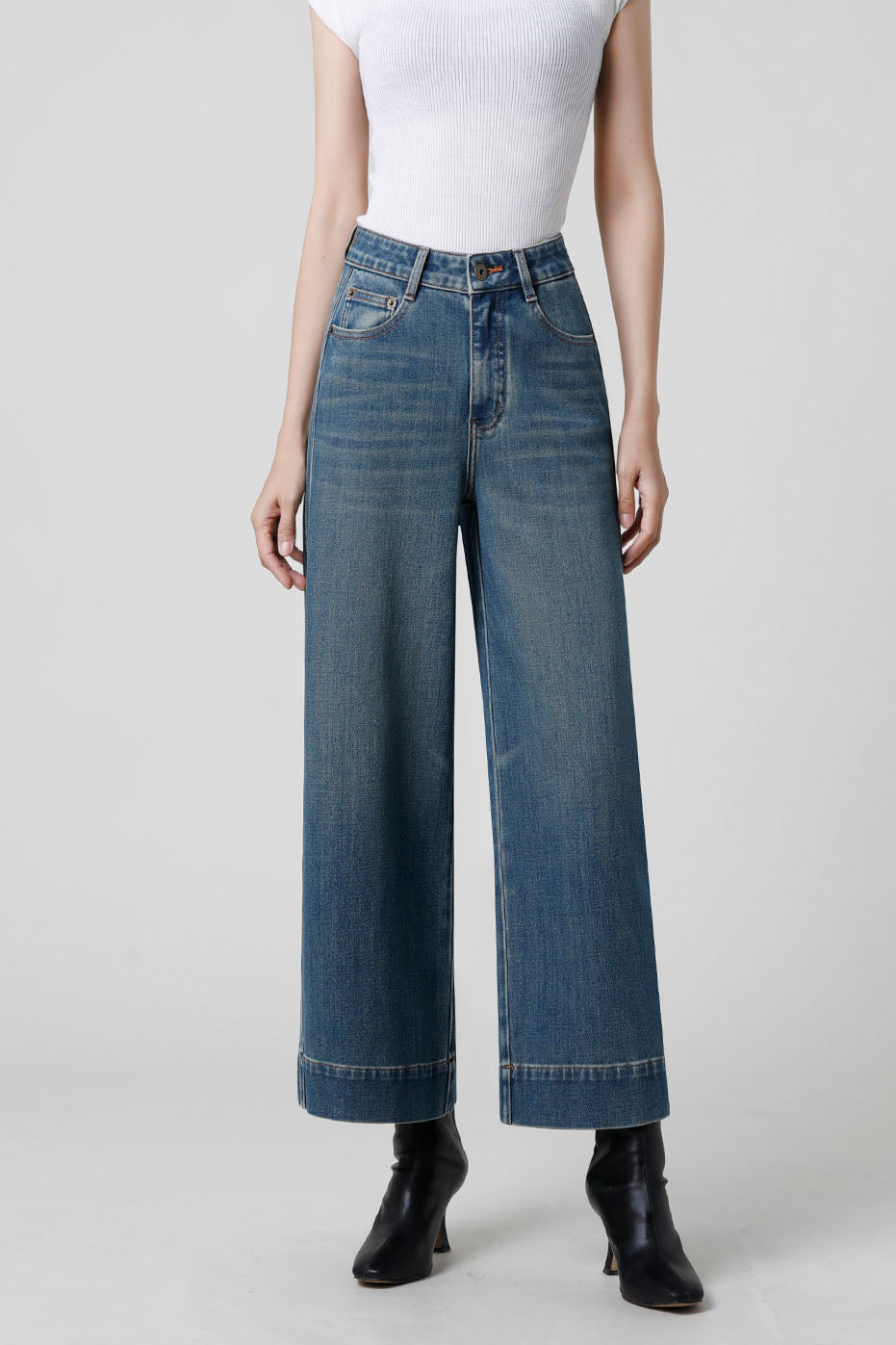 Sofia™ | Jeans Slim a Gamba Larga con Patatine Fritte