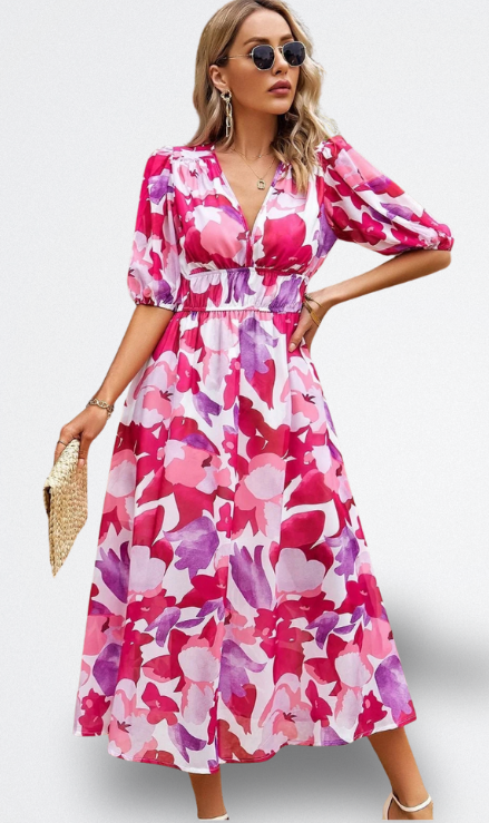 Capri | Vestito Midi Astratto