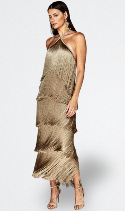 Sahara Vestito con Frange