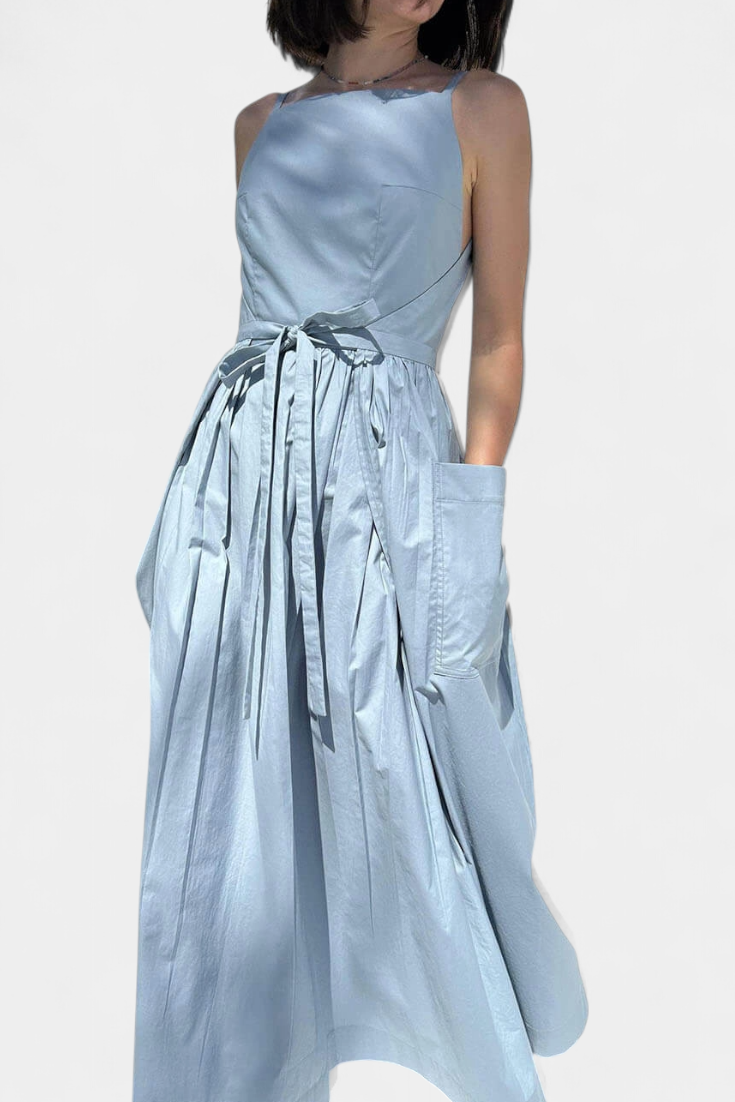 Dezi Vestito Lungo con Lacci Laterali