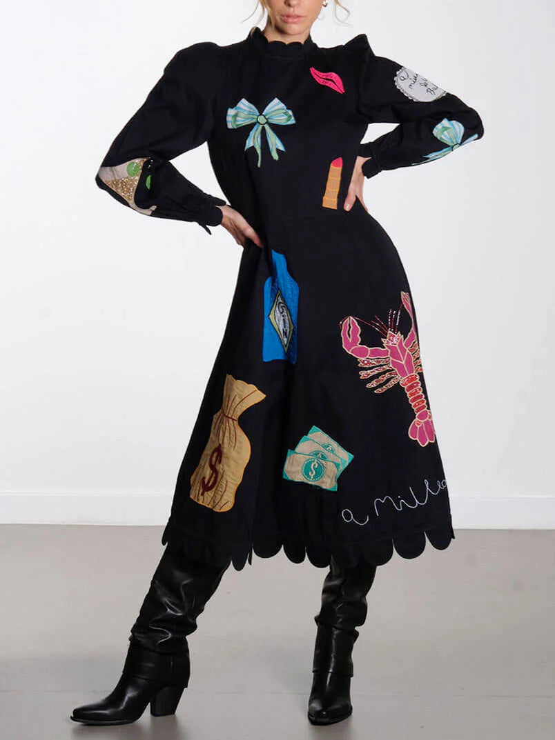 Sofia™ | Abito Midi Crustacea Scallop Dress
