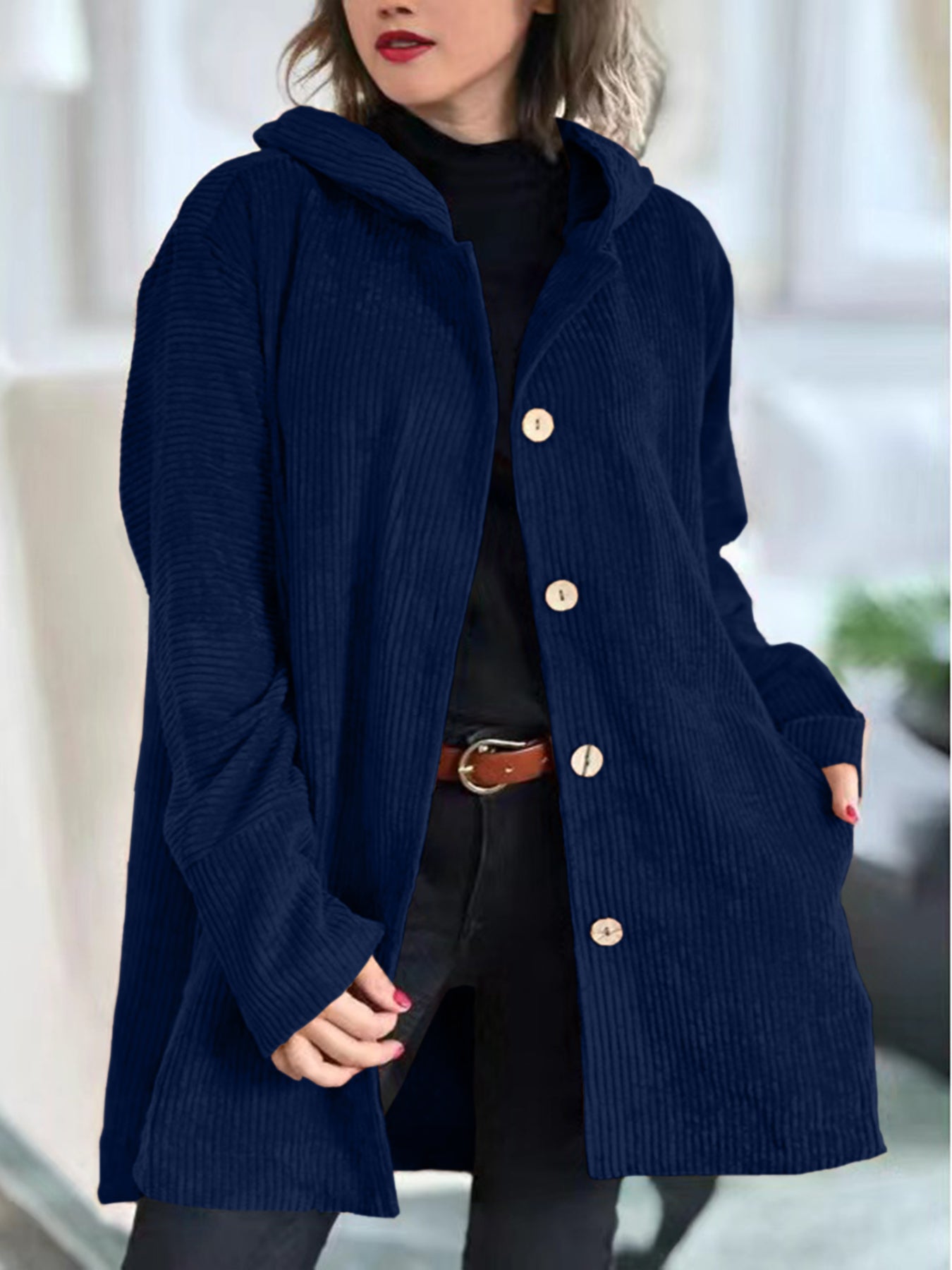 Cordia™ | Giacca a Cappuccio in Velluto a Coste Confortevole