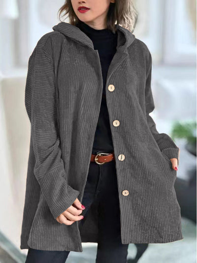 Cordia™ | Giacca a Cappuccio in Velluto a Coste Confortevole