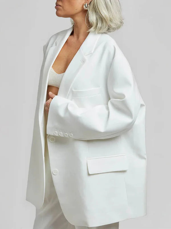 Sofia | Blazer Oversized Clean-Line Bianco