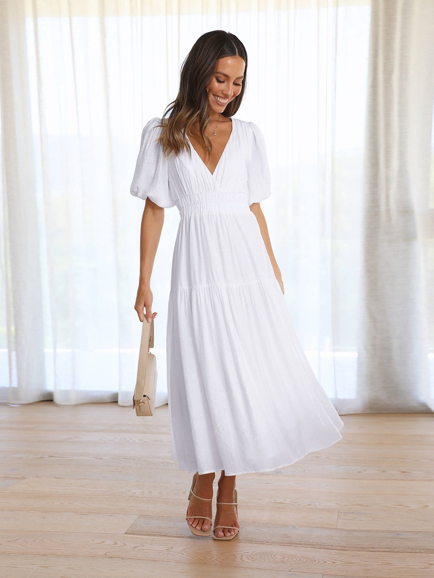 Bethany | Abito con Maniche a Palloncino