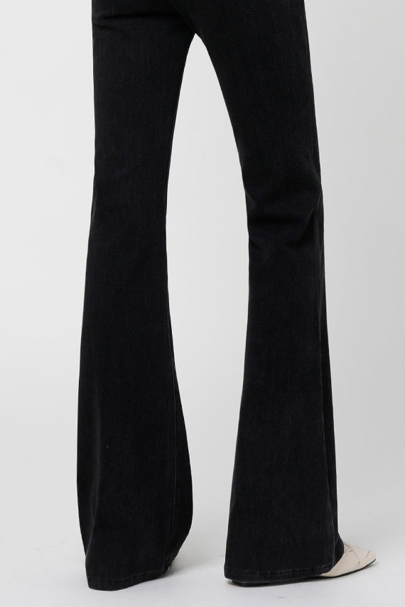 Sofia™ | Slim Flare Neri Jeans