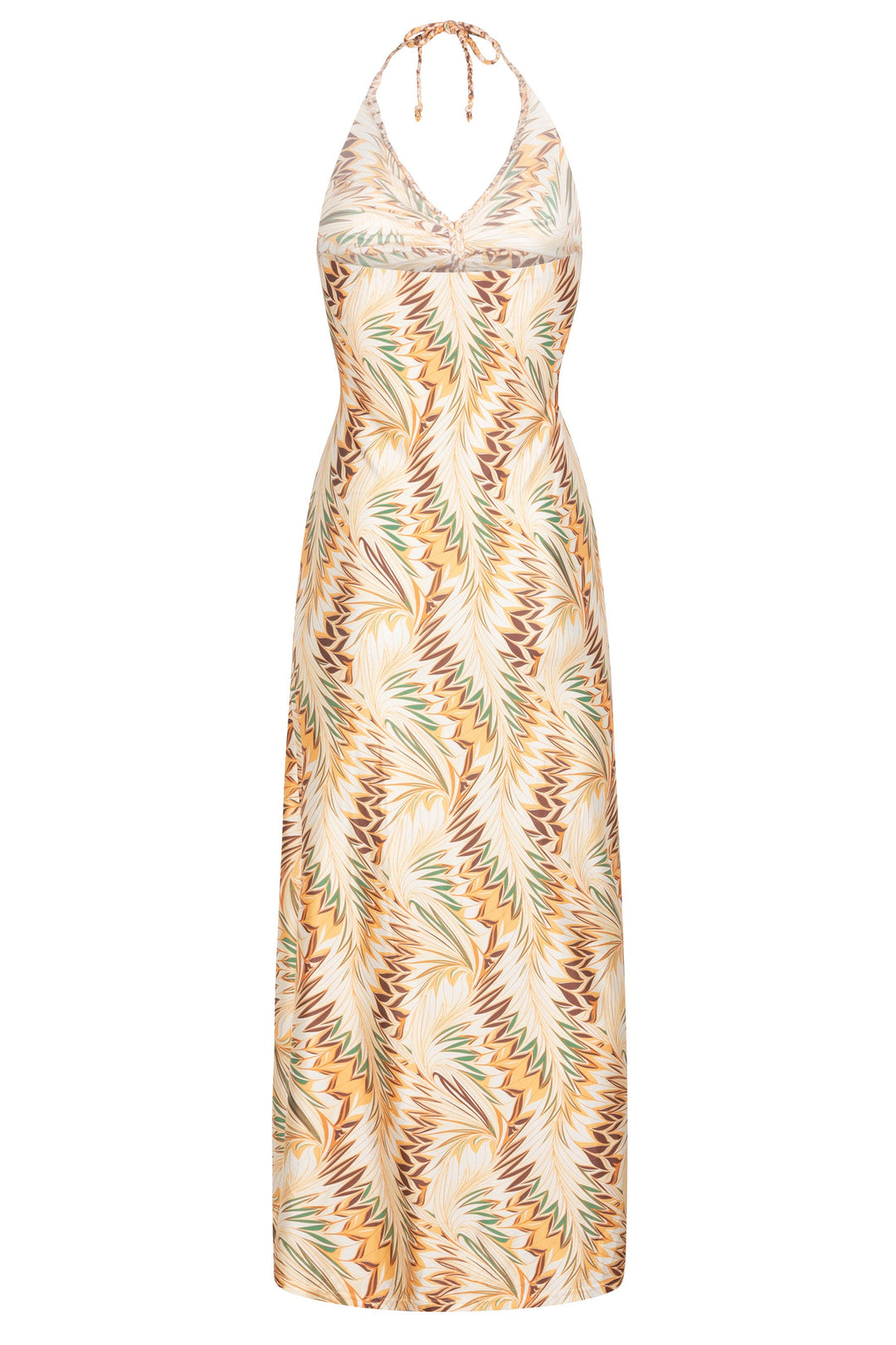 Halter jurk Keri - Geel