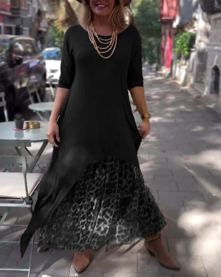 RAFFAELLA | Abito Asimmetrico a Maniche Lunghe con Gonna Effetto Tulle per un Look Chic e Unico