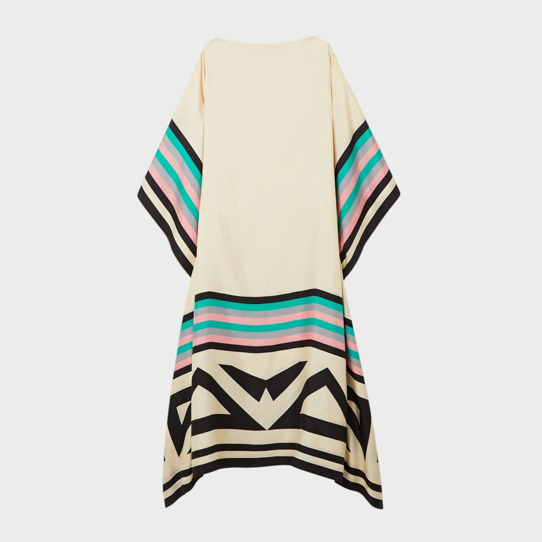 Iria | Caftão Elegante com Estampa Geométrica