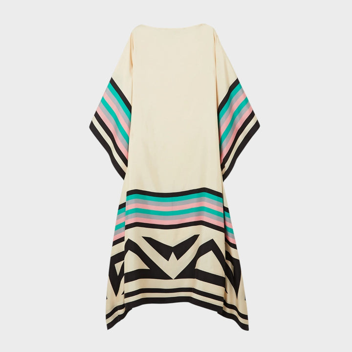 Iria | Caftão Elegante com Estampa Geométrica