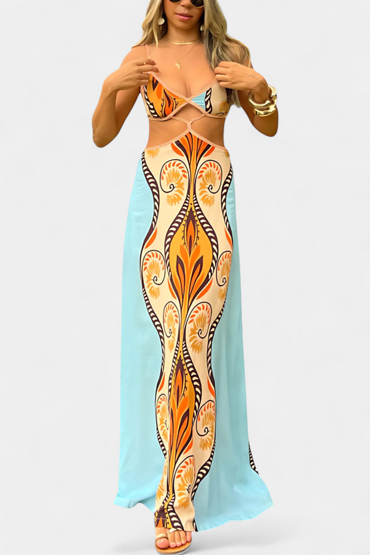 Sytella | Abito Astratto con Dettagli Cut-Out