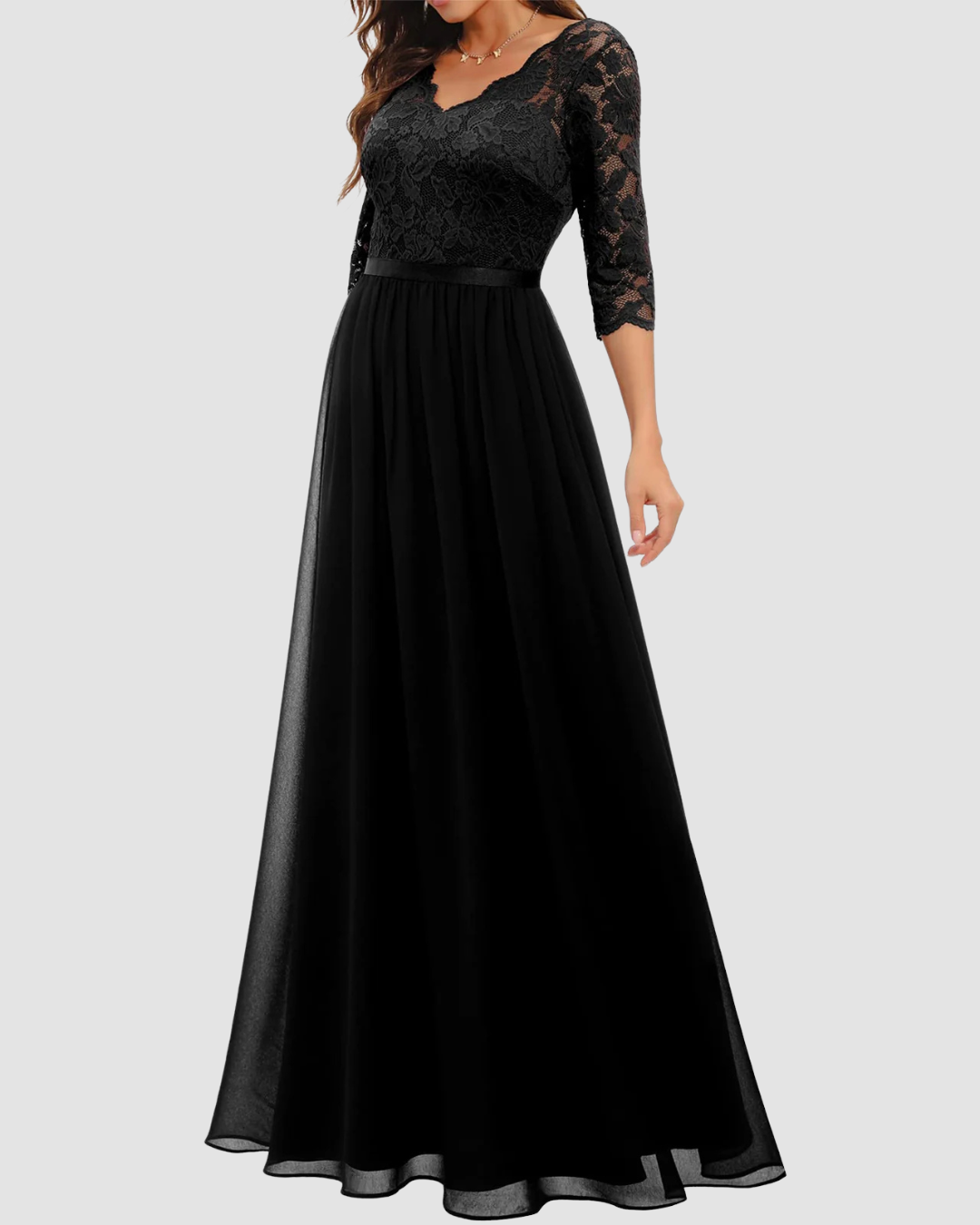 Elena | Abito Lungo in Pizzo