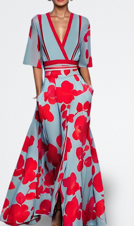 Elena | Abito Elegante a Manica Corta