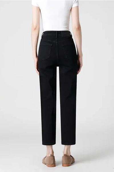 Sofia™ | Pantaloni cargo in denim a vita alta