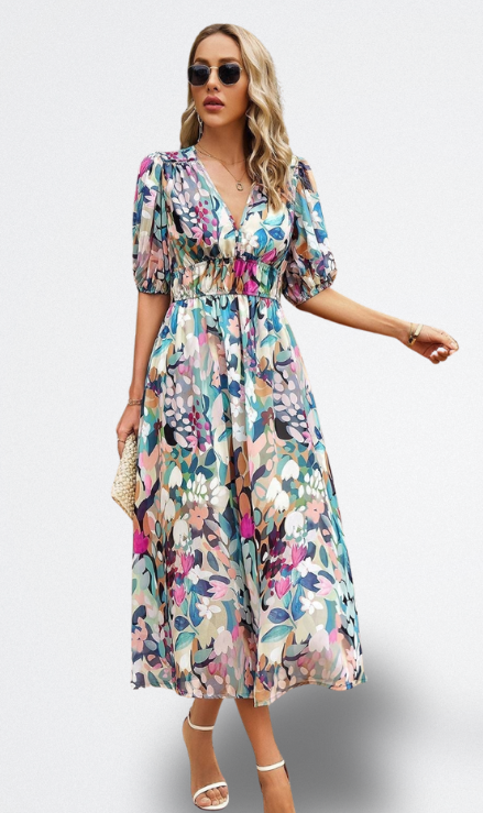 Capri | Vestito Midi Astratto