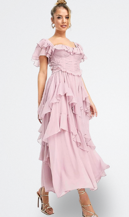 Lilou Vestito in Georgette con Volant