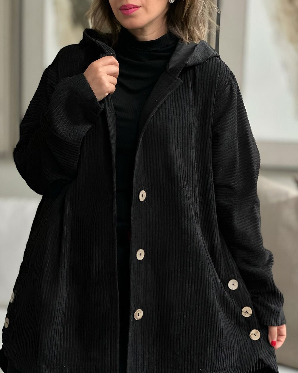 Cordia™ | Giacca a Cappuccio in Velluto a Coste Confortevole