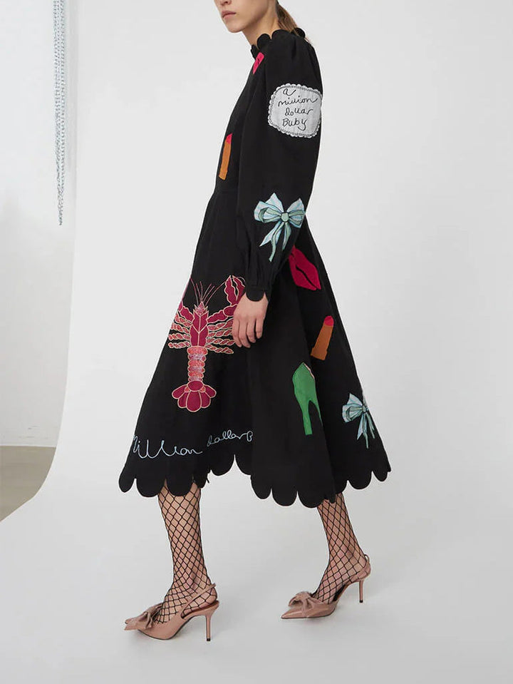 Sofia™ | Abito Midi Crustacea Scallop Dress