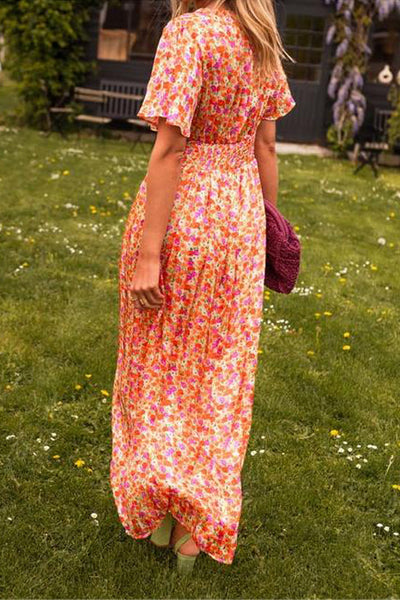 Mariella | Abito Lungo a Fiori dallo Stile Romantico e Leggero