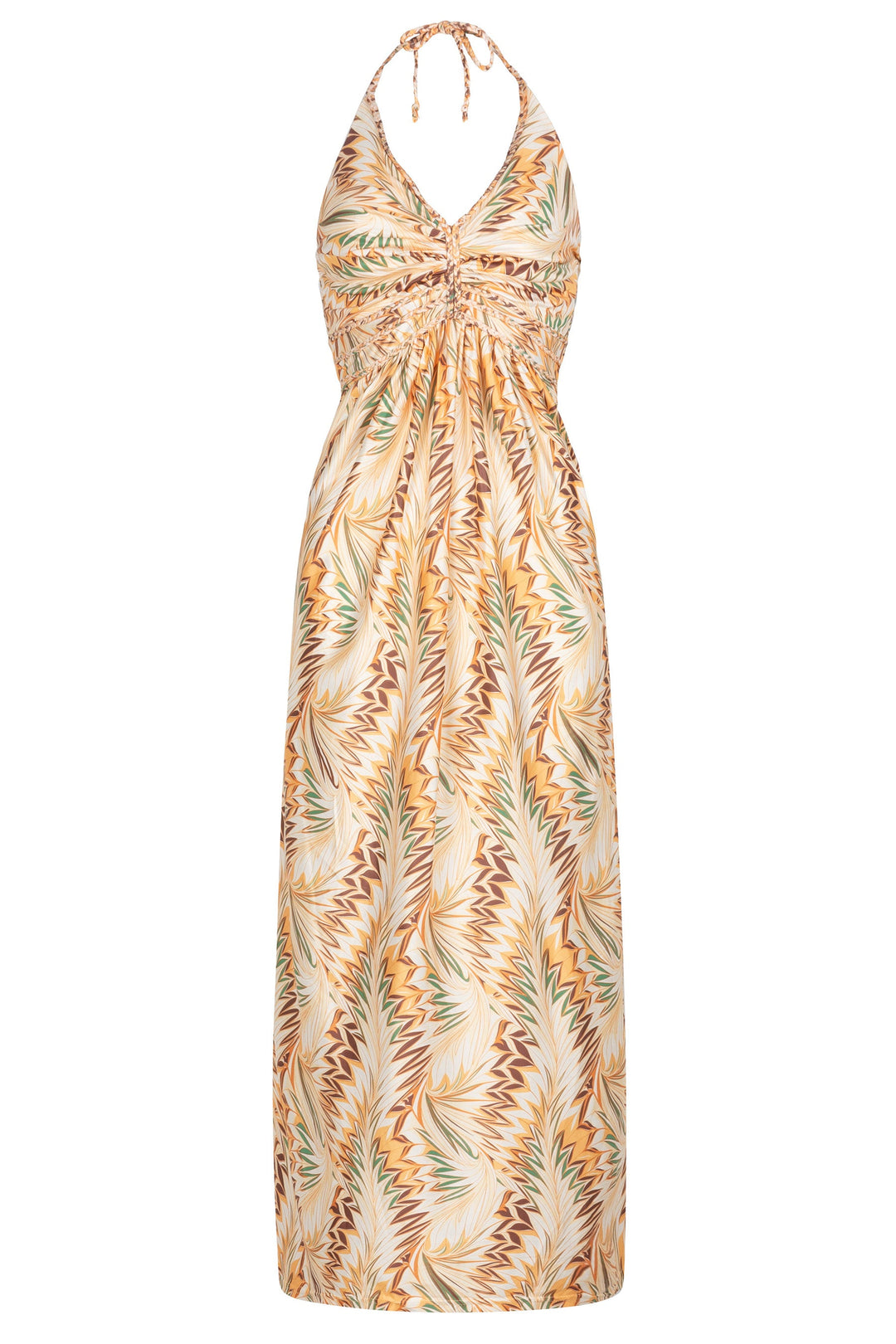 Halter jurk Keri - Geel