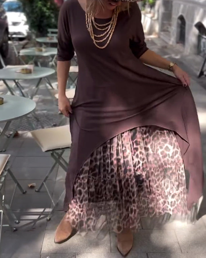 RAFFAELLA | Abito Asimmetrico a Maniche Lunghe con Gonna Effetto Tulle per un Look Chic e Unico