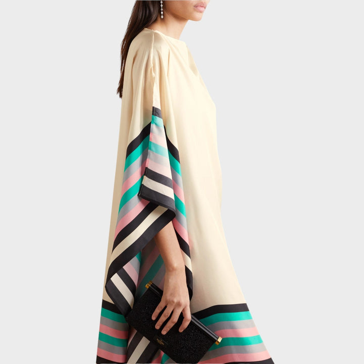 Iria | Caftão Elegante com Estampa Geométrica