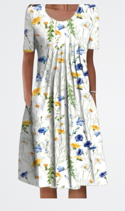 Ariana | Vestito Floreale che Valorizza la Figura