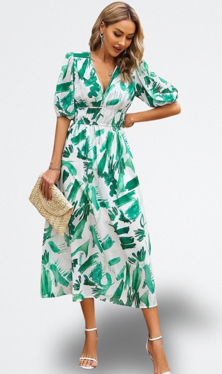 Capri | Vestito Midi Astratto